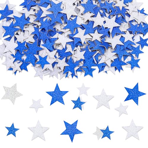 DazzJoy Glitzer Sterne Konfetti Silber Blau Groß,200 Stk Glitzersterne Streudeko Weihnachten,Pailletten Stern Tischdeko Silvester,2 Größen Sterne Deko,Streusterne Konfetti Geburtstag Hochzeit Karneval DazzJoy Glitzer Sterne Konfetti Silber Blau Groß,200 Stk Glitzersterne Streudeko Weihnachten,Pailletten Stern Tischdeko Silvester,2 Größen Sterne Deko,Streusterne Konfetti Geburtstag Hochzeit Karneval von Dazzjoy