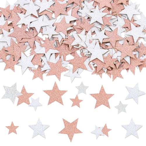 DazzJoy Glitzer Sterne Konfetti Silber Rosa Groß,200 Stk Glitzersterne Streudeko Weihnachten,Pailletten Stern Tischdeko Silvester,2 Größen Sterne Deko,Streusterne Konfetti Geburtstag Hochzeit Karneval DazzJoy Glitzer Sterne Konfetti Silber Rosa Groß,200 Stk Glitzersterne Streudeko Weihnachten,Pailletten Stern Tischdeko Silvester,2 Größen Sterne Deko,Streusterne Konfetti Geburtstag Hochzeit Karneval von Dazzjoy