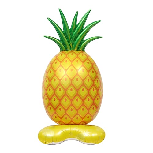 DazzJoy Hawaii Deko Ananas Ballons Stehend, XXL Ananas Luftballon Stehender, Hawaii Ananas Deko Luftballons, Hawaii Party Deko Helium Ballon für Strand Tropisch, Sommer Party Dekoration, Gartenparty von Dazzjoy