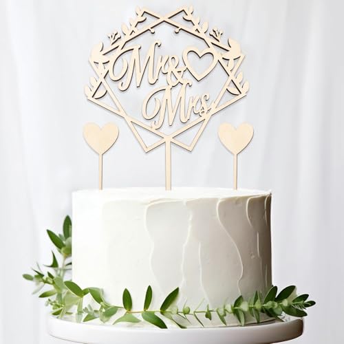DazzJoy Holz Cake Topper Hochzeit, Mr & Mrs deko Hochzeit Torte, Holz Tortendeko Mr und Mrs Deko, Tortentopper Hochzeitstorte Deko, Kuchendek Tortenstecker für Verlobung Antrag, Jubiläum DazzJoy Holz Cake Topper Hochzeit, Mr & Mrs deko Hochzeit Torte, Holz Tortendeko Mr und Mrs Deko, Tortentopper Hochzeitstorte Deko, Kuchendek Tortenstecker für Verlobung Antrag, Jubiläum von Dazzjoy