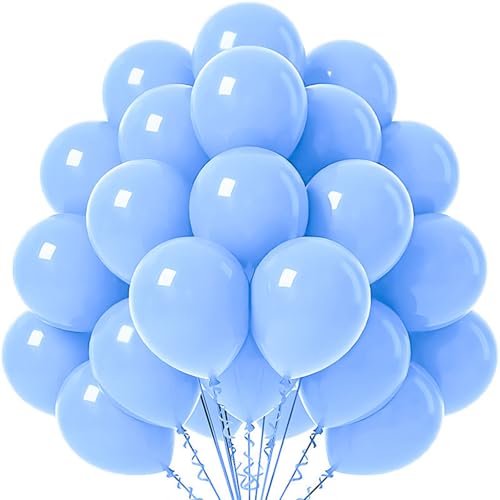 DazzJoy 20 Stück Luftballons Blau,10 Zoll Macaron Blaue Luftballons Hochzeit,Helium Ballons Blau für Geburtstag,Blaue Ballons Geburtstagsdeko,Partydeko Luftballon Helium für Babyparty von Dazzjoy
