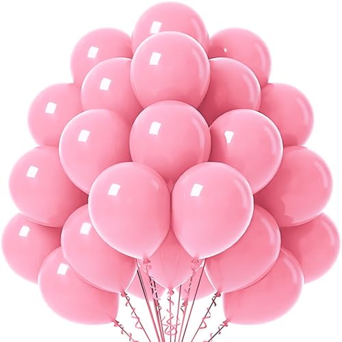 DazzJoy 20 Stück Luftballons Rosa,10 Zoll Macaron Rosa Luftballons Geburtstag,Pinke Luftballon Geburtstagsdeko,Helium Ballons für Hochzeitsdeko Babypartydekoration von Dazzjoy