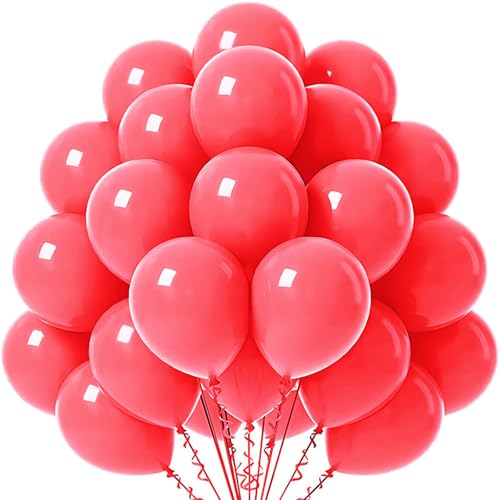 DazzJoy 20 Stück Luftballons Rot,10 Zoll Macaron Rote Luftballons Helium Geeignet,Rote Ballons für Hochzeit Geburtstag Valentinstag Weihnachts,Geburtstagsdeko Rot von Dazzjoy