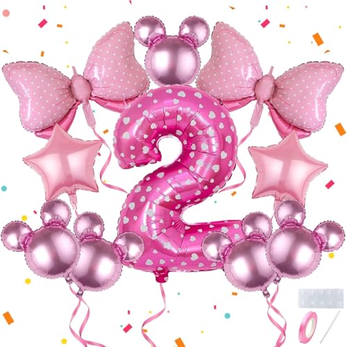 DazzJoy Minnie Mouse Geburtstagsdeko 2 Jahre Mädchen, Maus Luftballon Deko 2. Geburtstag Mädchen, Luftballons Geburtstag 2 Jahre Mädchen, 32 Zoll Rosa Luftballons Zahlen 2 DazzJoy Minnie Mouse Geburtstagsdeko 2 Jahre Mädchen, Maus Luftballon Deko 2. Geburtstag Mädchen, Luftballons Geburtstag 2 Jahre Mädchen, 32 Zoll Rosa Luftballons Zahlen 2 von Dazzjoy