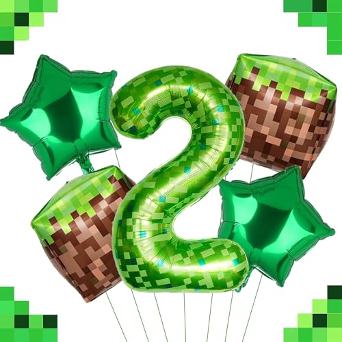 DazzJoy Pixel Geburtstagsdeko 2 Jahre Junge von Dazzjoy