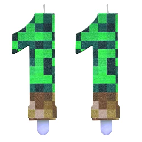 DazzJoy Pixel Kerzen 11 Geburtstag Junge, Pixel Geburtstagskerzen Zahlen 11, Cartoon Gaming Themen Kerze 11. Geburtstag Junge, Gamer Geburtstagskerze 11 Jahre Junge, Spiel Pixel Zahlenkerze 11 Grün DazzJoy Pixel Kerzen 11 Geburtstag Junge, Pixel Geburtstagskerzen Zahlen 11, Cartoon Gaming Themen Kerze 11. Geburtstag Junge, Gamer Geburtstagskerze 11 Jahre Junge, Spiel Pixel Zahlenkerze 11 Grün von Dazzjoy