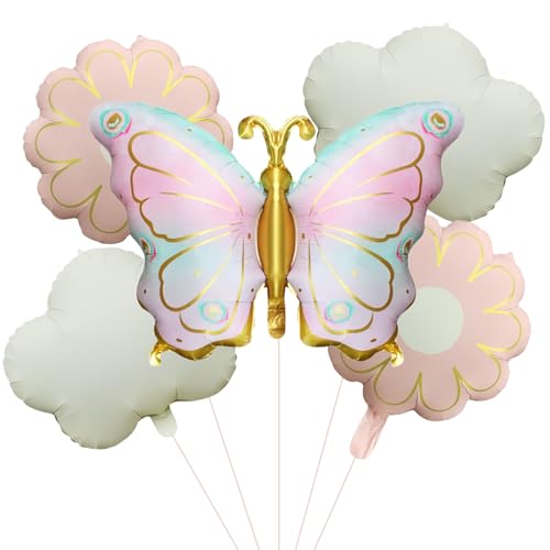 DazzJoy 5 Stück Schmetterling Wolkenförmige Folienballon, XXL Schmetterling Luftballon Tiere Ballons, Schmetterlinge Wolke Luftballons Geburtstag, Schmetterlinge Ballon für Kindergeburtstag Deko DazzJoy 5 Stück Schmetterling Wolkenförmige Folienballon, XXL Schmetterling Luftballon Tiere Ballons, Schmetterlinge Wolke Luftballons Geburtstag, Schmetterlinge Ballon für Kindergeburtstag Deko von Dazzjoy