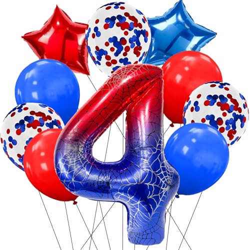 DazzJoy Spidey Geburtstagsdeko 4 Jahre Junge, Spider Luftballon 4 Jahre, Spinnen 40 Zoll 4 Luftballons Zahl, Spidey Deko Geburtstag 4 Junge, Spider Helium Ballon 4. Geburtstag Junge DazzJoy Spidey Geburtstagsdeko 4 Jahre Junge, Spider Luftballon 4 Jahre, Spinnen 40 Zoll 4 Luftballons Zahl, Spidey Deko Geburtstag 4 Junge, Spider Helium Ballon 4. Geburtstag Junge von Dazzjoy