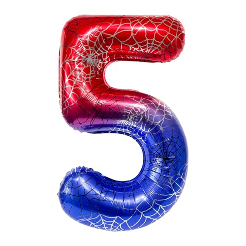 DazzJoy Spider Geburtstagsdeko 5 Jahre Junge, Spinnen Luftballons Geburtstag 5 Jahre Junge, Spidey 40 Zoll 5 Folienballon Zahl, Spinnen Luftballon 5 Geburtstag Jungen DazzJoy Spider Geburtstagsdeko 5 Jahre Junge, Spinnen Luftballons Geburtstag 5 Jahre Junge, Spidey 40 Zoll 5 Folienballon Zahl, Spinnen Luftballon 5 Geburtstag Jungen von Dazzjoy