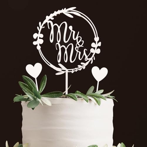 DazzJoy Mr & Mrs Deko Hochzeitstorte Weiß,3 Stück Holz Cake Topper Hochzeit,Tortendeko Hochzeit,Mr und Mrs Tortenstecker,Hochzeitstorte Topper,Kuchendeko für Verlobung Antrag DazzJoy Mr & Mrs Deko Hochzeitstorte Weiß,3 Stück Holz Cake Topper Hochzeit,Tortendeko Hochzeit,Mr und Mrs Tortenstecker,Hochzeitstorte Topper,Kuchendeko für Verlobung Antrag von Dazzjoy