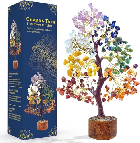 DCE 7 Chakra Kristall Baum Bonsai Geld Baum Heilung Edelstein 300 Perlen Feng Shui Baum Glück Positive Energie Dazzling Crystal Exports von Dazzling Crystal Exports