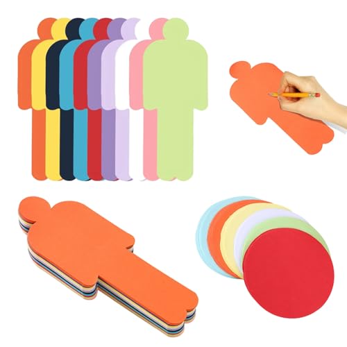 150 Presentation Cards Set, Human 10 Colours Presentation Cards, 30 Round 6 Colours Presentation Cards, Index Cards for Labelling, Flashcards, Blank for Office, School, Lecture, Teacher Supplies von Dazzroi