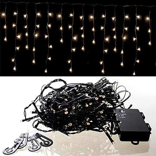 (Warmweiß, 10856/160 LEDs) LED Lichterketten in- & Outdoor, warmweiß und multicolor. 160/200/250 LEDs. bis 20 Meter länge. Batterie- oder Netzbetrieb, Timer-Funktion 4/6/8 Stunden. von DbKW