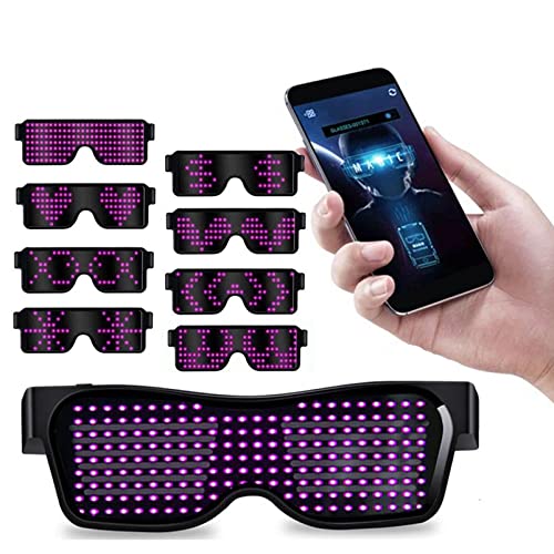 DbKW Smarte LED Partybrille, Appsteuerung, Bluetooth, DIY Textanimation, Brille Party… von DbKW