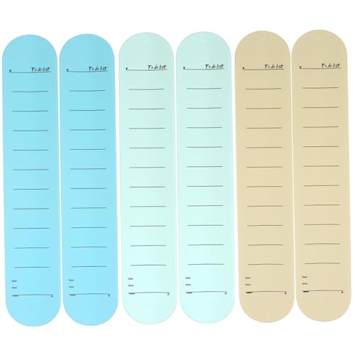 6pcs Notizbauer Armband TO DO LIST MEMO Reminder Slap Armband wiederverwendbares Silikon -Armbandarmband mit Lineal wasserdichtem Wearable to Do List -Bändern für Krankenschwestern Büroschule von Dbvnnsy