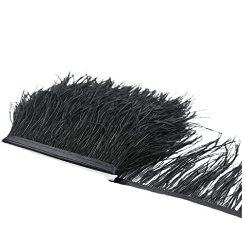1 Meter Strauß Federverkleidung 8-10 Cm Federn Band Selvedge Für Hochzeitskleid Dekoration Handwerk Accessoires Handgefertigtes Handwerksbedarf von Dcaknri