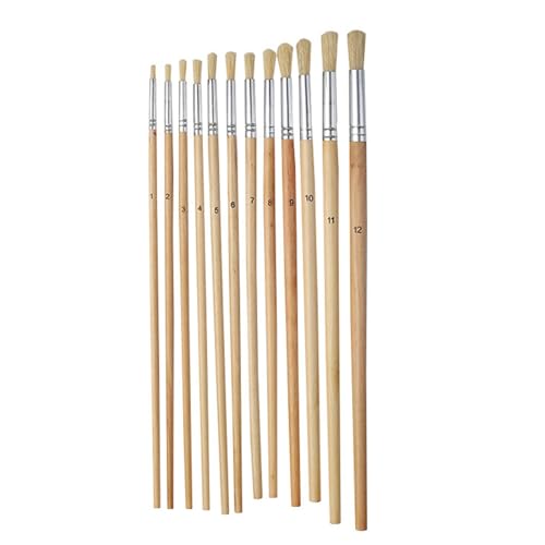 12 Stück tragbare Pinsel mit runder Spitze für Ostereier, Färben, Acryl, Aquarell, Gouache, Malerei, Ölpinsel, professionelles Pinsel-Set 12 Stück tragbare Pinsel mit runder Spitze für Ostereier, Färben, Acryl, Aquarell, Gouache, Malerei, Ölpinsel, professionelles Pinsel-Set von Dcaknri