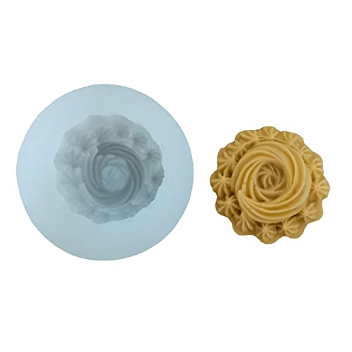 3D-Silikonform in Creme-Blumenform, Duftformen, Seifenform, Silikon für Backliebhaber von Dcaknri