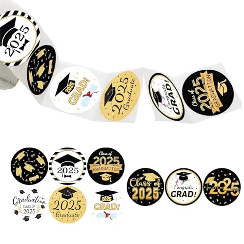 500 Stück Aufkleber zum Schulabschluss, 3,8 cm, selbstklebendes Verpackungsetikett für Siegel, Umschläge, Verpackungen, Partyzubehör 500 Stück Aufkleber zum Schulabschluss, 3,8 cm, selbstklebendes Verpackungsetikett für Siegel, Umschläge, Verpackungen, Partyzubehör von Dcaknri