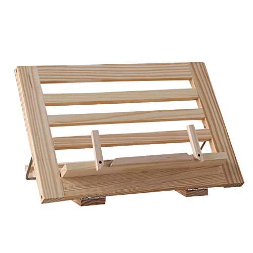 Buchhalter aus Holz, verstellbare Seitenclips, faltbar, Lehrbücherständer für Studenten, Kinder, Erwachsene, Kochbuchhalter und Ständer für Küchentheke, verstellbare Staffelei Buchhalter aus Holz, verstellbare Seitenclips, faltbar, Lehrbücherständer für Studenten, Kinder, Erwachsene, Kochbuchhalter und Ständer für Küchentheke, verstellbare Staffelei von Dcaknri