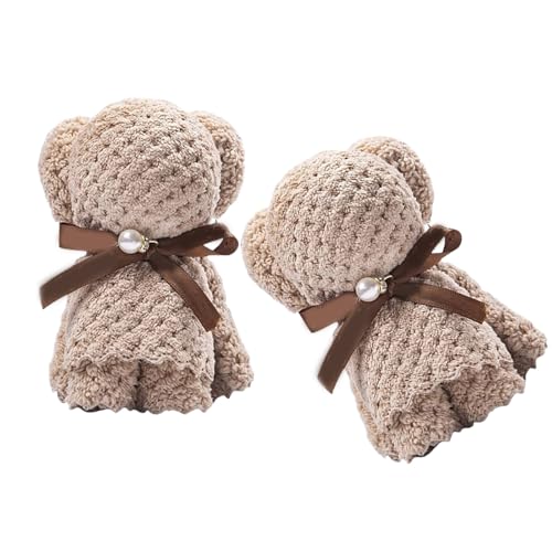 Dcaknri 2 x Bären-Handtuch, 30 x 30 cm, sehr saugfähig, weiches Gesichtshandtuch, Waschlappen, Hochzeitsparty-Zubehör für Brautpartys, Geburtstage Dcaknri 2 x Bären-Handtuch, 30 x 30 cm, sehr saugfähig, weiches Gesichtshandtuch, Waschlappen, Hochzeitsparty-Zubehör für Brautpartys, Geburtstage von Dcaknri