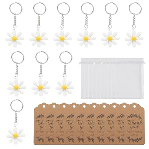 Dcaknri 30 Stück Daisys Schlüsselbund Set Mit Dankeskarten Und Organza Taschen Für Wertschätzung Geschenke Handgefertigtes Geburtstagsgeschenk Dcaknri 30 Stück Daisys Schlüsselbund Set Mit Dankeskarten Und Organza Taschen Für Wertschätzung Geschenke Handgefertigtes Geburtstagsgeschenk von Dcaknri