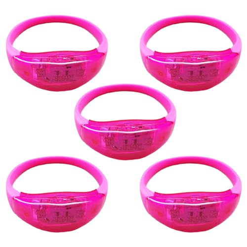 Dcaknri 5pcs Sound Control Concert Voice Control Led Light Armbänder Bangle Glow Blinking Armbänder Festival Partyzubehör von Dcaknri