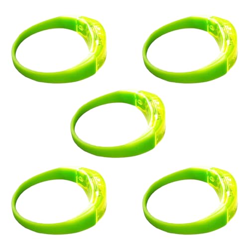 Dcaknri 5pcs Sound Control Concert Voice Control Led Light Armbänder Bangle Glow Blinking Armbänder Festival Partyzubehör Dcaknri 5pcs Sound Control Concert Voice Control Led Light Armbänder Bangle Glow Blinking Armbänder Festival Partyzubehör von Dcaknri