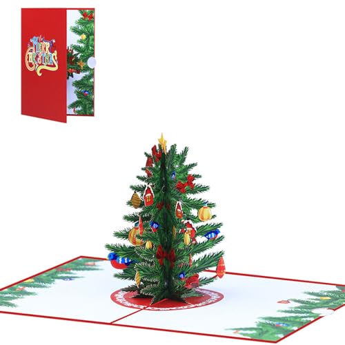 Dcaknri Weihnachtsfeierkarte Begrüßung Und Dankbarkeit Weihnachtsbaum Popup Karten Für Ferien Geburtstage Partys von Dcaknri