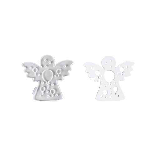Silikonformen, Gipsformen, Engelchen mit Herz, Stern, Ornament, Gießformen, handgefertigt, Epoxidharz, Gips, handgefertigt, Engel mit Herz, Stern, Silikonguss von Dcaknri