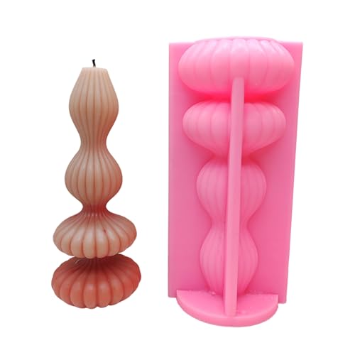 Silikonformen mit gestreiftem Turm, für Seife, Gips, Dekorationen, Zuhause, Schreibtisch, Ornamente, Epoxidharz von Dcaknri