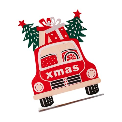 Weihnachtliche Holz-Initialen-Dekoration, handgefertigt, Festival, Tischdekoration, Buchstabenskulptur, Eingangsdekoration, stabiler Holzsockel, Urlaubsdekoration von Dcaknri