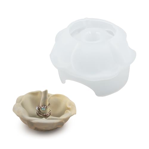 Elegante Silikonform in Rosenform, Epoxidharz, für handgefertigte Ringe, leicht zu entnehmen, Schmuck, Geschirr, Handarbeits-Zubehör Elegante Silikonform in Rosenform, Epoxidharz, für handgefertigte Ringe, leicht zu entnehmen, Schmuck, Geschirr, Handarbeits-Zubehör von Dcfbkl