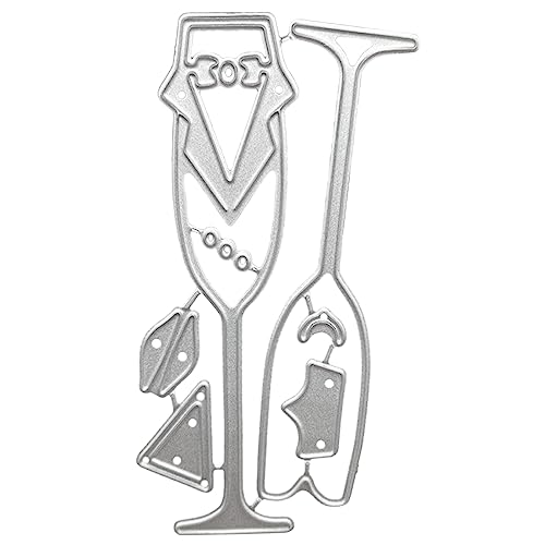 Metall-Stanzformen für Weingläser, zum Basteln, Karbonstahl, Prägeschablone, Scrapbooking, für Karten, Stanzformen aus Metall von Dcfbkl