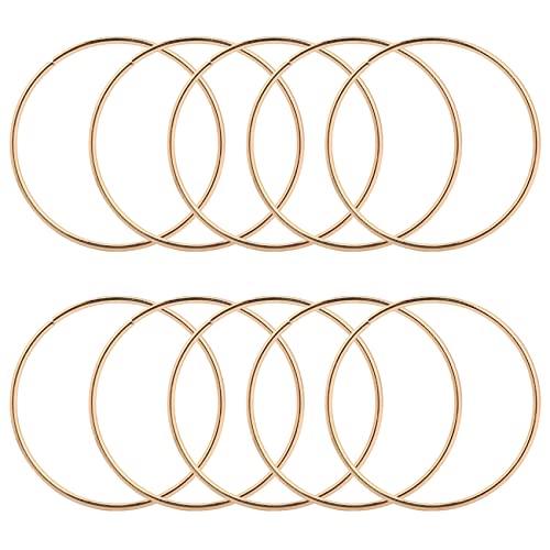 Dciustfhe 10 Paket 3 Gold Fänger Metallringe Reifen Makramee Ring für Fänger und Kunsthandwerk von Dciustfhe
