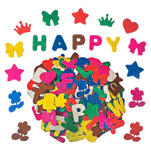 Dcsfadq 215 Stück Moosgummi Buchstaben Glitzer Aufkleber, Selbstklebend Glitter Schaumstoff Sticker, Mehrfarbig Alphabet Sticker für Geburtstagsparty Dekorieren Kinder DIY Handwerk Dcsfadq 215 Stück Moosgummi Buchstaben Glitzer Aufkleber, Selbstklebend Glitter Schaumstoff Sticker, Mehrfarbig Alphabet Sticker für Geburtstagsparty Dekorieren Kinder DIY Handwerk von Dcsfadq