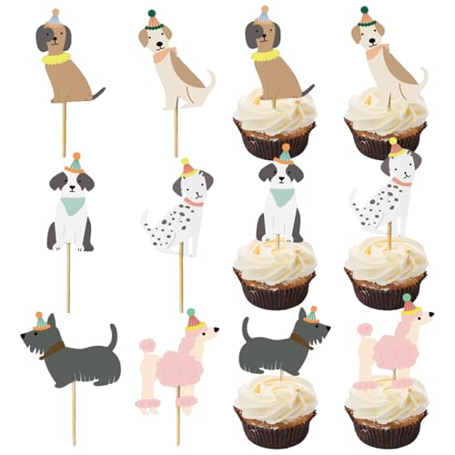 Dcsfadq 36 Stück Hund Cupcake Topper Deko Set, Geburtstag Tortendeko Hund DIY Deko für Muffin Deko, Hund Themen Party Dekoration, Kinder Party Dcsfadq 36 Stück Hund Cupcake Topper Deko Set, Geburtstag Tortendeko Hund DIY Deko für Muffin Deko, Hund Themen Party Dekoration, Kinder Party von Dcsfadq