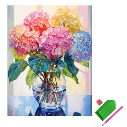 Dcsfadq 5D Diamond Painting DIY Hortensien Blumen, Erwachsene Diamant Malerei Set, Diamond Art Wanddekoration für Wohnzimmer Schlafzimmer, 30x40 cm Dcsfadq 5D Diamond Painting DIY Hortensien Blumen, Erwachsene Diamant Malerei Set, Diamond Art Wanddekoration für Wohnzimmer Schlafzimmer, 30x40 cm von Dcsfadq
