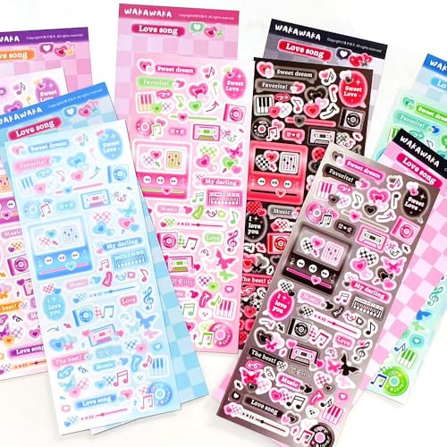 6 Blätter Schmetterling Scrapbooking Aufkleber Herz Musik Scrapbook Journal Sticker Herzen Scrapbook Stickers Stickerbögen für Diy Fotoalbum Tagebuch Notizbuch 6 Blätter Schmetterling Scrapbooking Aufkleber Herz Musik Scrapbook Journal Sticker Herzen Scrapbook Stickers Stickerbögen für Diy Fotoalbum Tagebuch Notizbuch von Ddayup