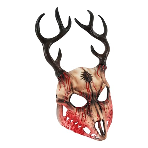 Ddujbtp Geweih Halloween-Kostüm Rentier Hirschkopf Maskerade Vollgesicht für Party Karneval Halloween Hirschkopf Maskerade Vollgesichtsgeweih Ddujbtp Geweih Halloween-Kostüm Rentier Hirschkopf Maskerade Vollgesicht für Party Karneval Halloween Hirschkopf Maskerade Vollgesichtsgeweih von Ddujbtp