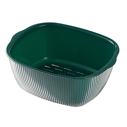 Doppel-Ablaufkorb, Schüssel, drehbarer Wäschekorb, einfach zu bedienen und zu reinigen, ergonomisches Design und schneller Abfluss Doppel-Ablaufkorb, Schüssel, drehbarer Wäschekorb, einfach zu bedienen und zu reinigen, ergonomisches Design und schneller Abfluss von Ddujbtp