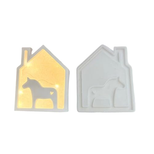 Flexible Silikonform Für Erstellen Von Einzigartigen Leuchtenden Hausnachtlichtern Für Handwerksleuchten Und Heimdekors House Night Light von Ddujbtp