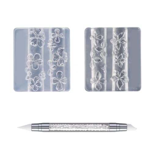 Klare Silikonnägel Kunstform Hibiskus Kirschen Blüte Design Für Harz Epoxy Beinhaltet Bildhauere 2pcs Set Epoxy Charm Silikonformen von Ddujbtp