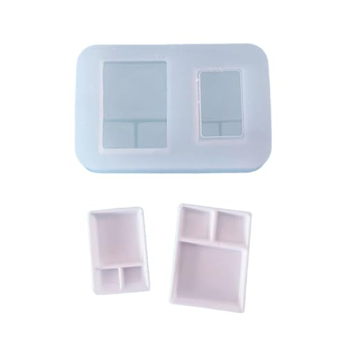 Miniaturpuppenhaus Food Form Backschale Bratpfannen Tropf UV Kleber Silikon Für Puppenküchenzubehör Dessert Tablett von Ddujbtp