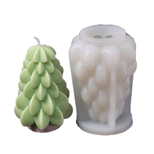 Silikonform für Weihnachtsbaum, lebensmittelechtes Silikon für Epoxidharz, handgefertigte Säulen, Seife, Schokolade, Back-Silikonform von Ddujbtp