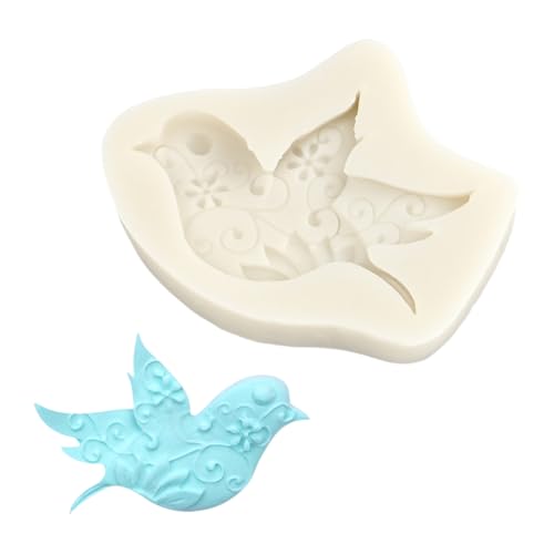 Silikonformen mit Vogelmuster, antihaftbeschichtet, Fondant, Kuchendekoration, Werkzeug für Trüffel, Käsekuchen, leicht zu reinigen Silikonformen mit Vogelmuster, antihaftbeschichtet, Fondant, Kuchendekoration, Werkzeug für Trüffel, Käsekuchen, leicht zu reinigen von Ddujbtp