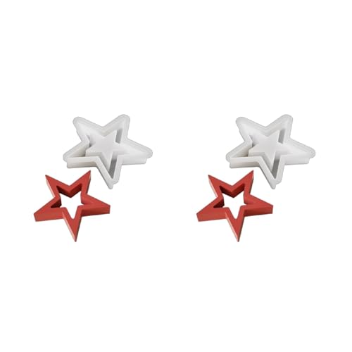 Stabile Silikon-Sternform für Weihnachtsbaumschmuck, hohle Designs, robust und wiederverwendbar, Bastelbedarf, für den täglichen Gebrauch, hohle Designs, Anhänger von Ddujbtp