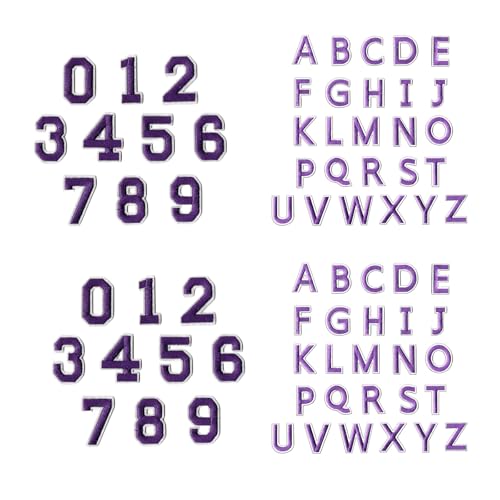 Stabile bestickte Buchstaben-Applikation für Kleidung, Reparatur, Bastelprojekte und Dekoration, 72 Stück von Ddujbtp