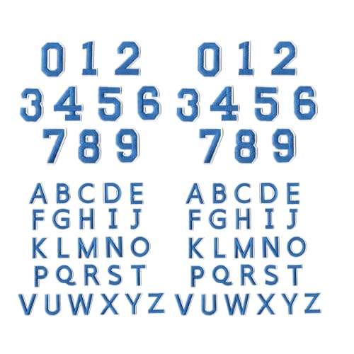Stabile bestickte Buchstaben-Applikation für Kleidung, Reparatur, Bastelprojekte und Dekoration, 72 Stück von Ddujbtp