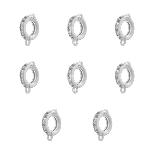 Stilvoller kubischer Zirkonia, stabiler Messing-Verschluss, Mehrzweck-Schmuckverbinder, tragbar für elegante Accessoires, Halskettenverschluss von Ddujbtp